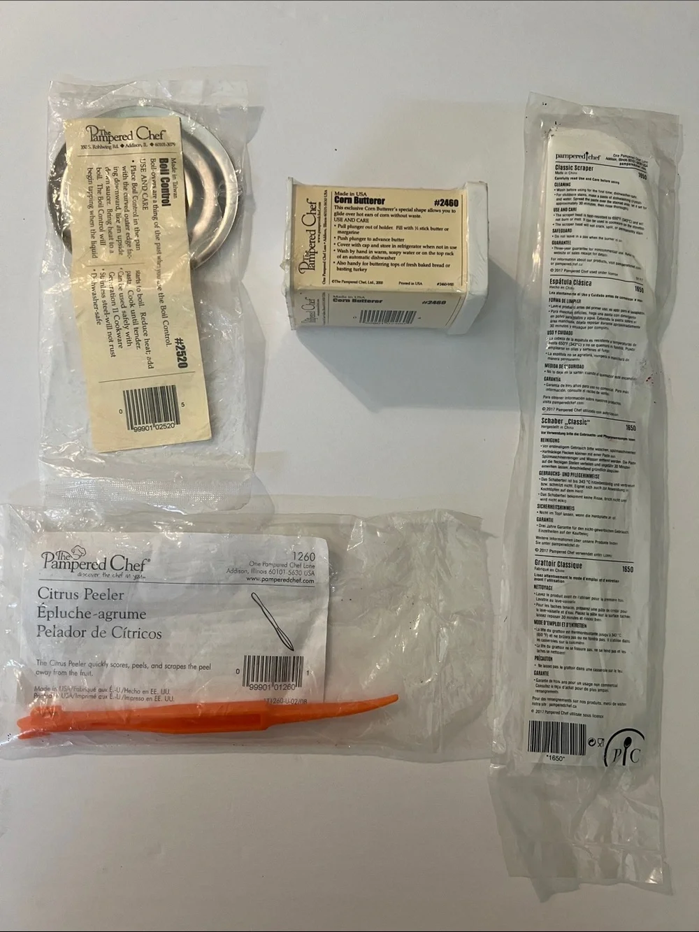 BNIP Pampered Chef Kitchen Gadget Lot - 4 Piece Set Retired Vintage